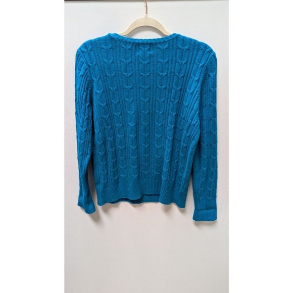 St. John's Bay Ocean Blue Ribbed Knit Sweater - Picture 2 of 2